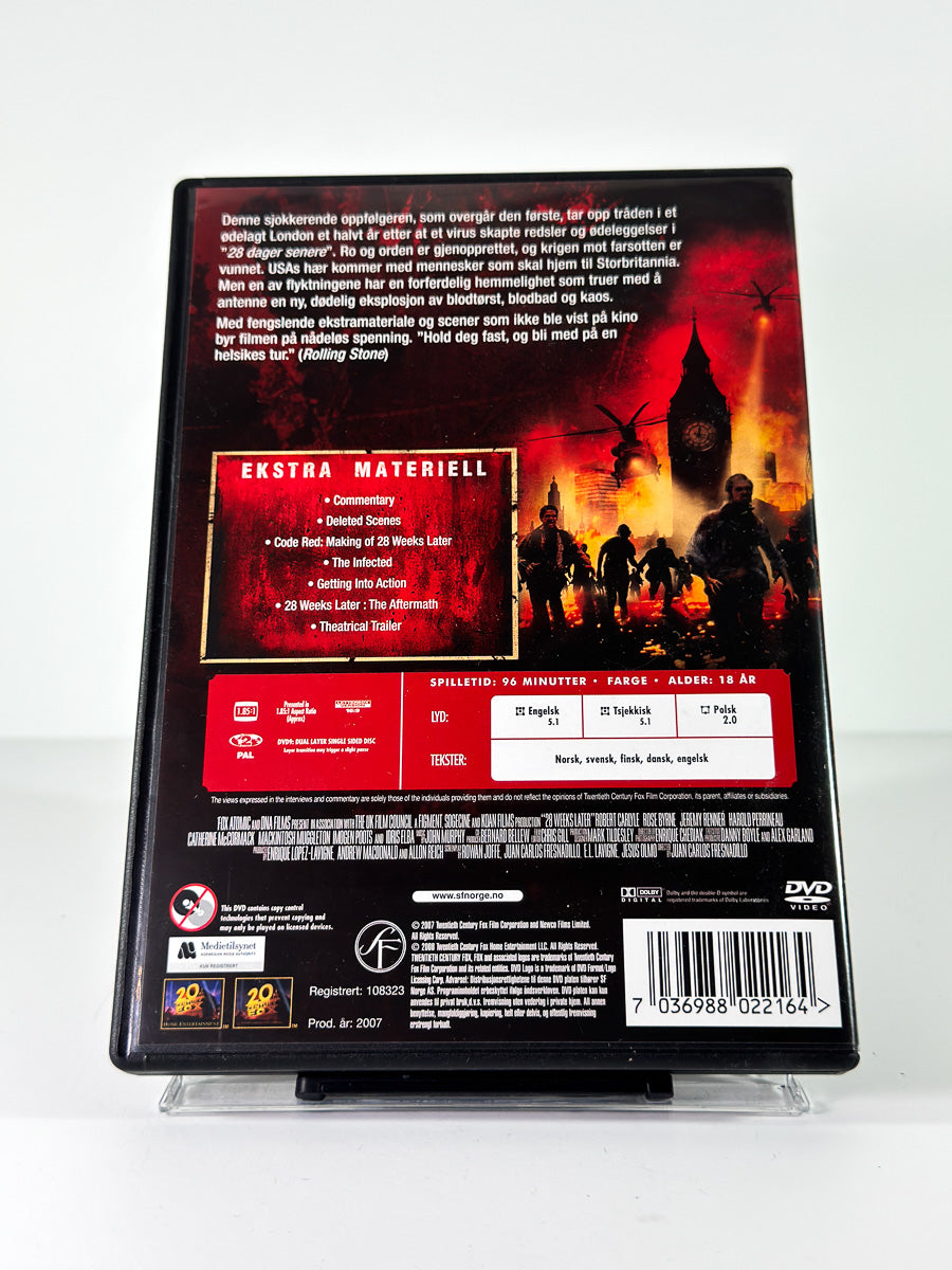 Bakside av cover til 28 Weeks Later på DVD
