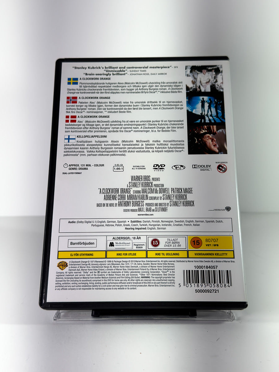 Bakside av cover til A Clockwork Orange på DVD