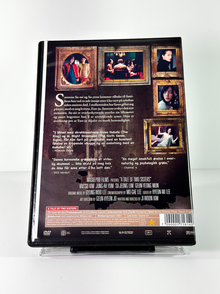 Bakside av cover til A Tale of Two Sisters på DVD