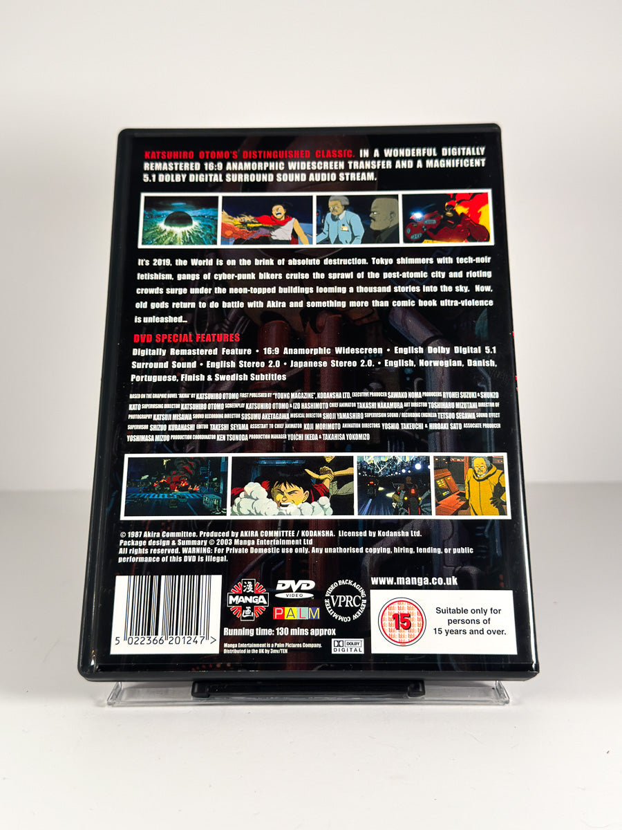 Bakside av cover til Akira på DVD