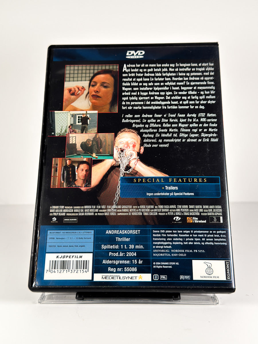 Bakside av cover til Andreaskorset på DVD