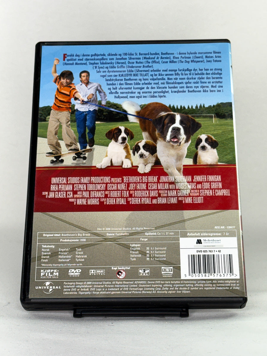 DVD-bakside til filmen Beethovens store gjennombrudd
Baksiden viser info, spesifikasjoner og eventuell ekstratekst – produktbilde fra nettbutikken Brukbar Film