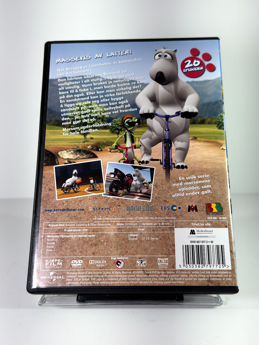 Bakside av cover til Bernard – Padler kano og andre historier på DVD