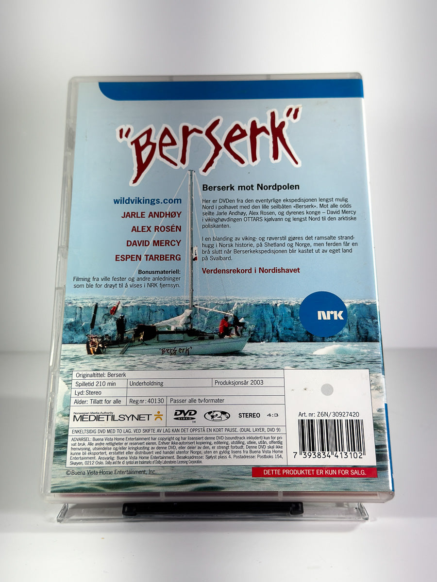 Bakside av cover til Berserk på DVD