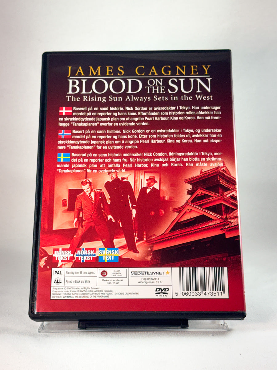 Bakside av cover til Blood on the Sun, brukt DVD hos Brukbar Film
