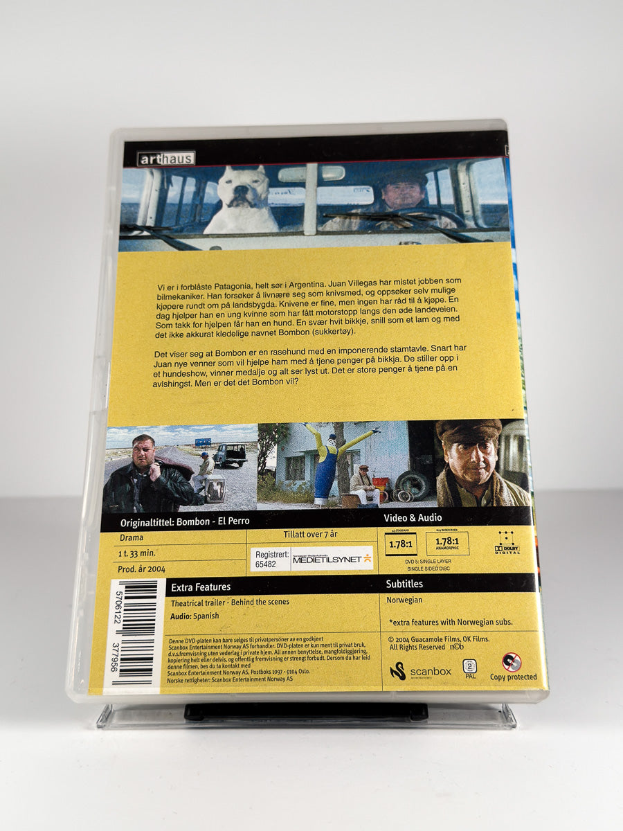 Bakside av cover til Bombón El Perro på DVD