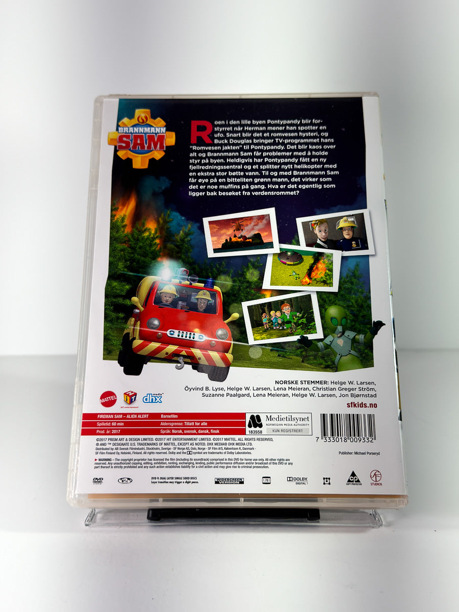 Bakside av cover til Brannmann Sam: Besøk fra verdensrommet – Filmen på DVD
