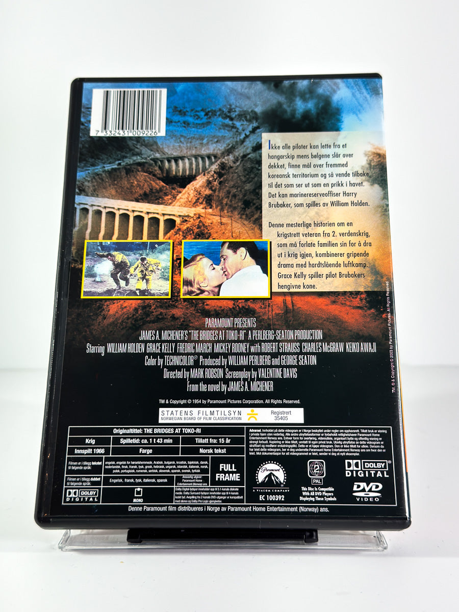 Bakside av cover til Broene ved Toko-Ri på DVD