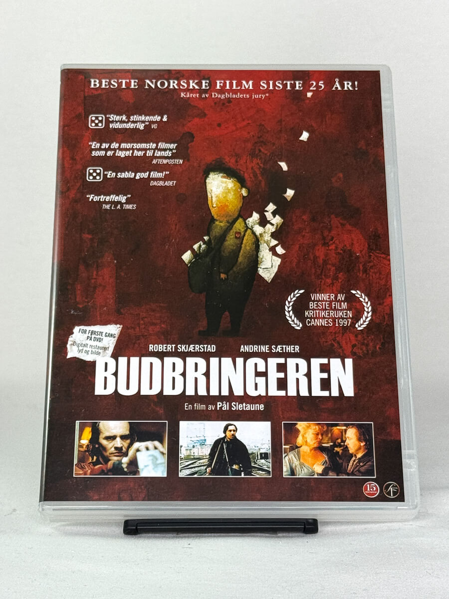 DVD-forside til filmen Budbringeren
Originalt cover brukt for produktbilde i nettbutikken Brukbar Film