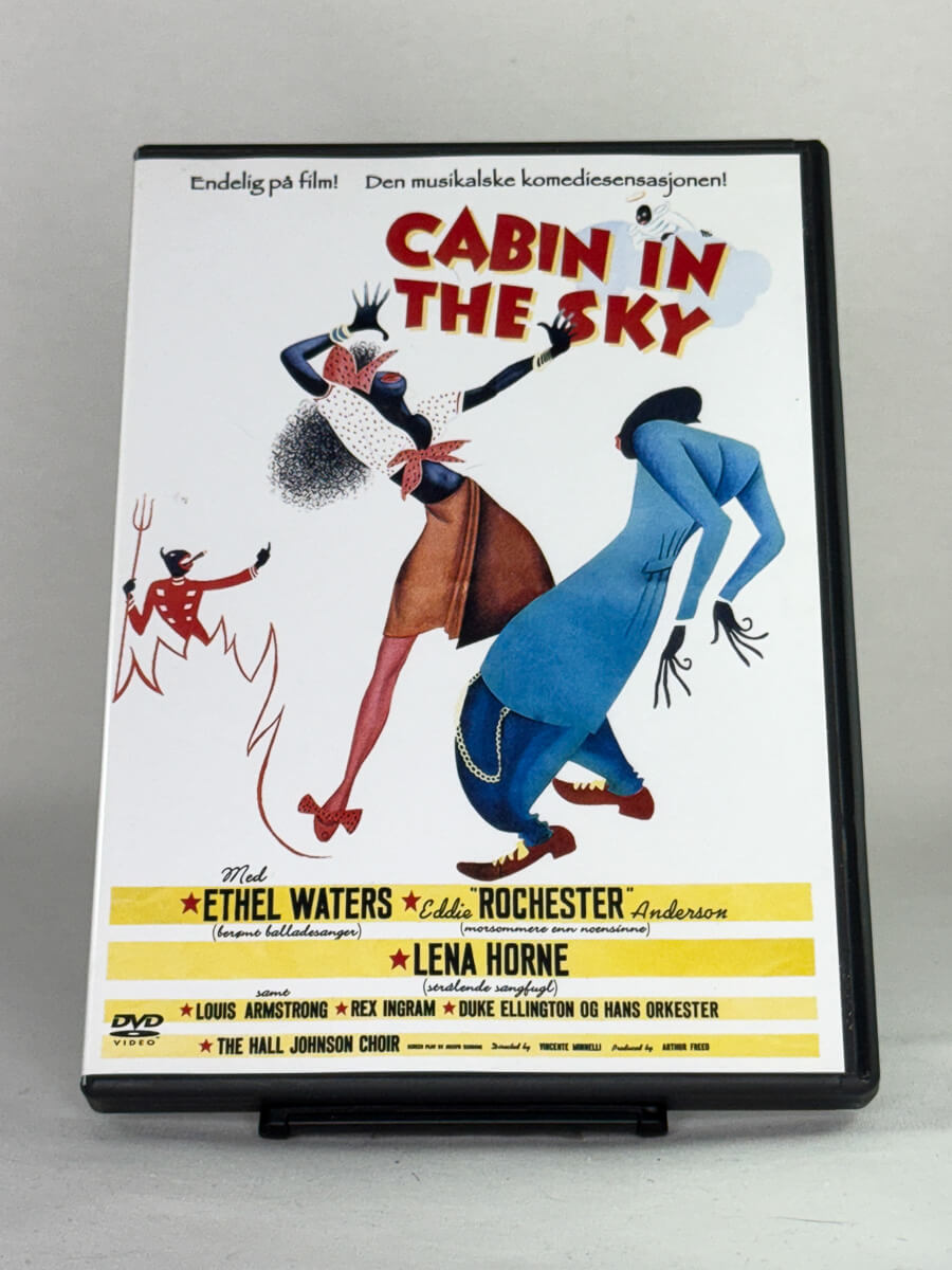 Brukt DVD-musikal Cabin in the Sky – forside av originalt filmcover, kjøp brukte musikaler og komedier på DVD hos Brukbar Film.