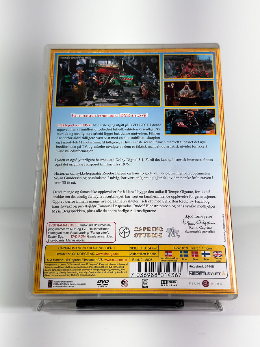 Bakside av cover til Caprinos eventyrlige verden 1 på DVD