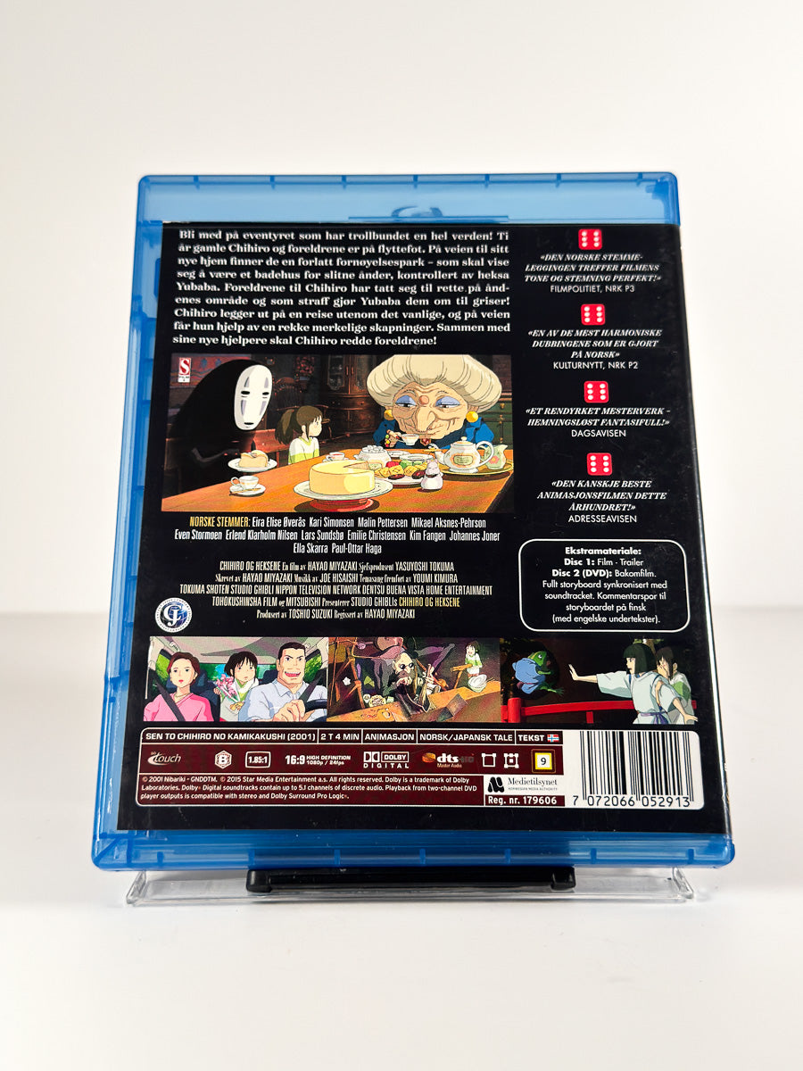 Bakside av cover til Chihiro og heksene på Blu-ray