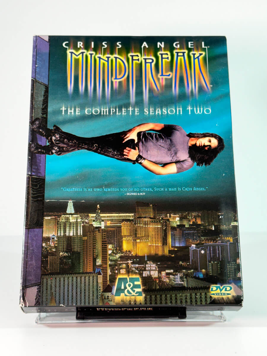 Forside av cover til Criss Angel Mindfreak – The Complete Season Two, brukt original DVD hos Brukbar Film