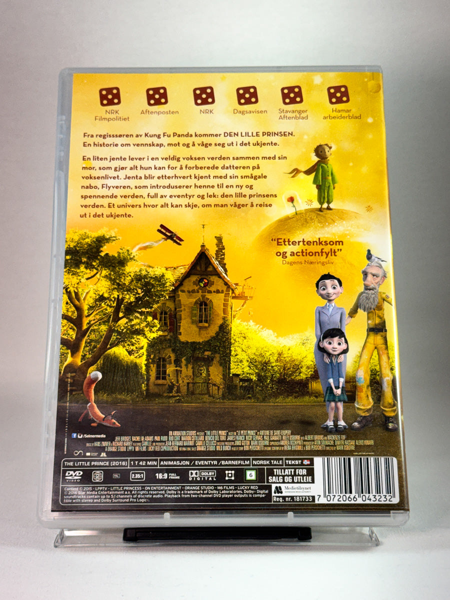 Bakside av DVD-cover til Den lille prinsen, brukt original DVD hos Brukbar Film