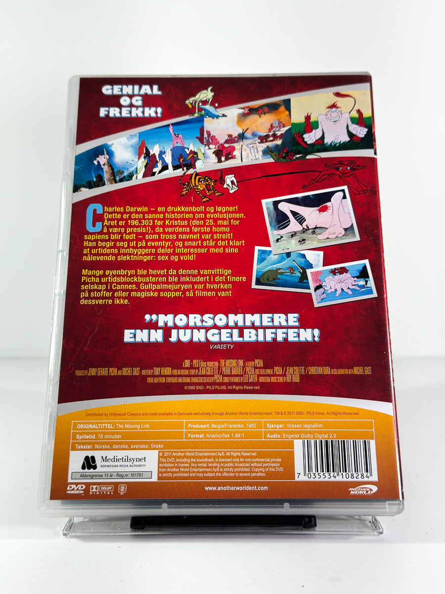 Bakside av cover til Det var en gang en hulemann på DVD