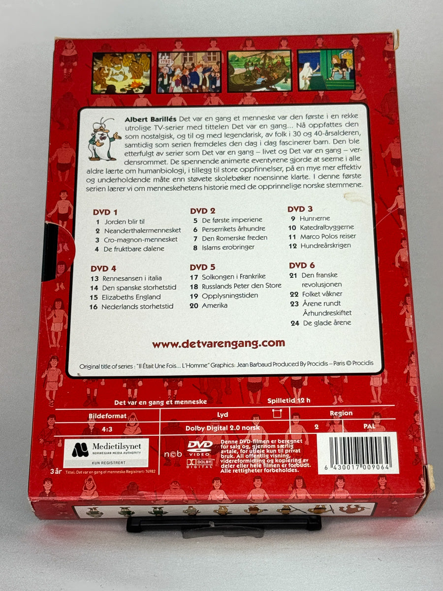 DVD-cover-bakside til serien Det var en gang et menneske – Brukt DVD fra nettbutikken Brukbar Film