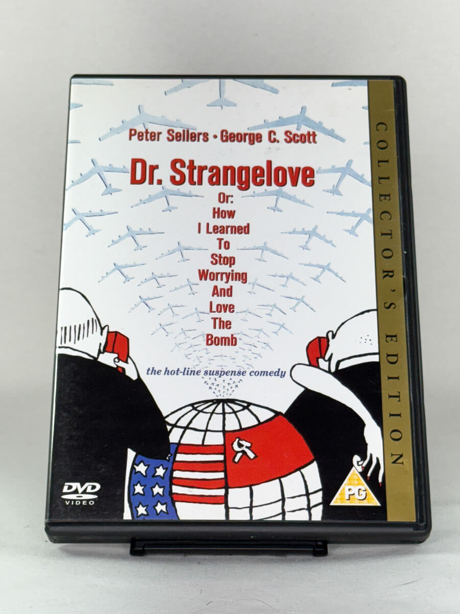 DVD-cover-forside til filmen Dr. Strangelove – Brukt DVD fra nettbutikken Brukbar Film