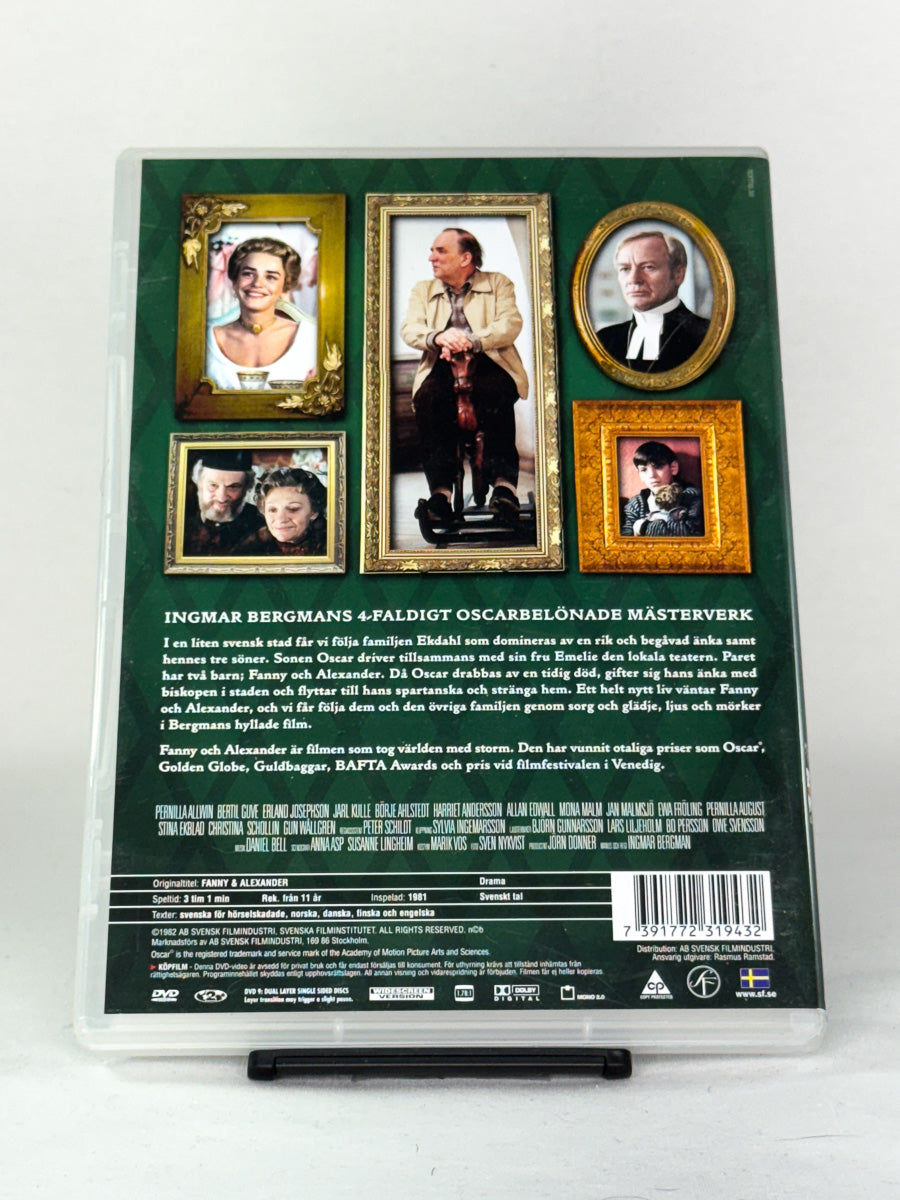DVD-cover-bakside til filmen Fanny & Alexander – Brukt DVD fra nettbutikken Brukbar Film