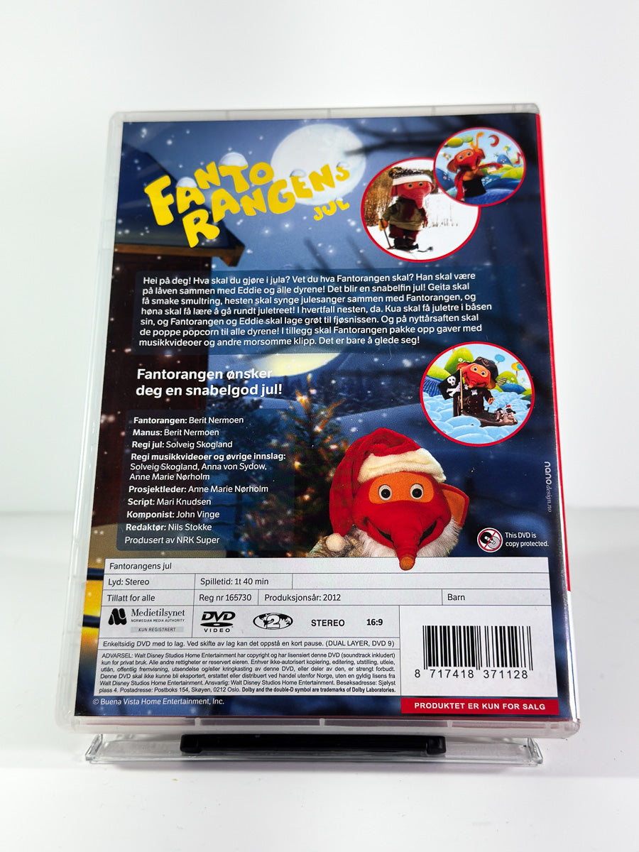 Bakside av cover til Fantorangens Jul på DVD