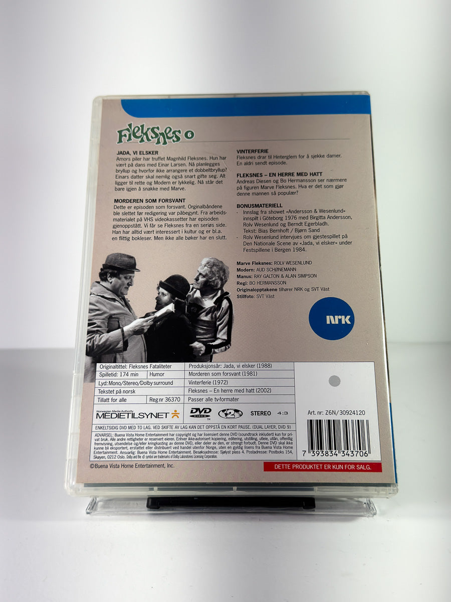 Bakside av cover til Fleksnes 6 på DVD