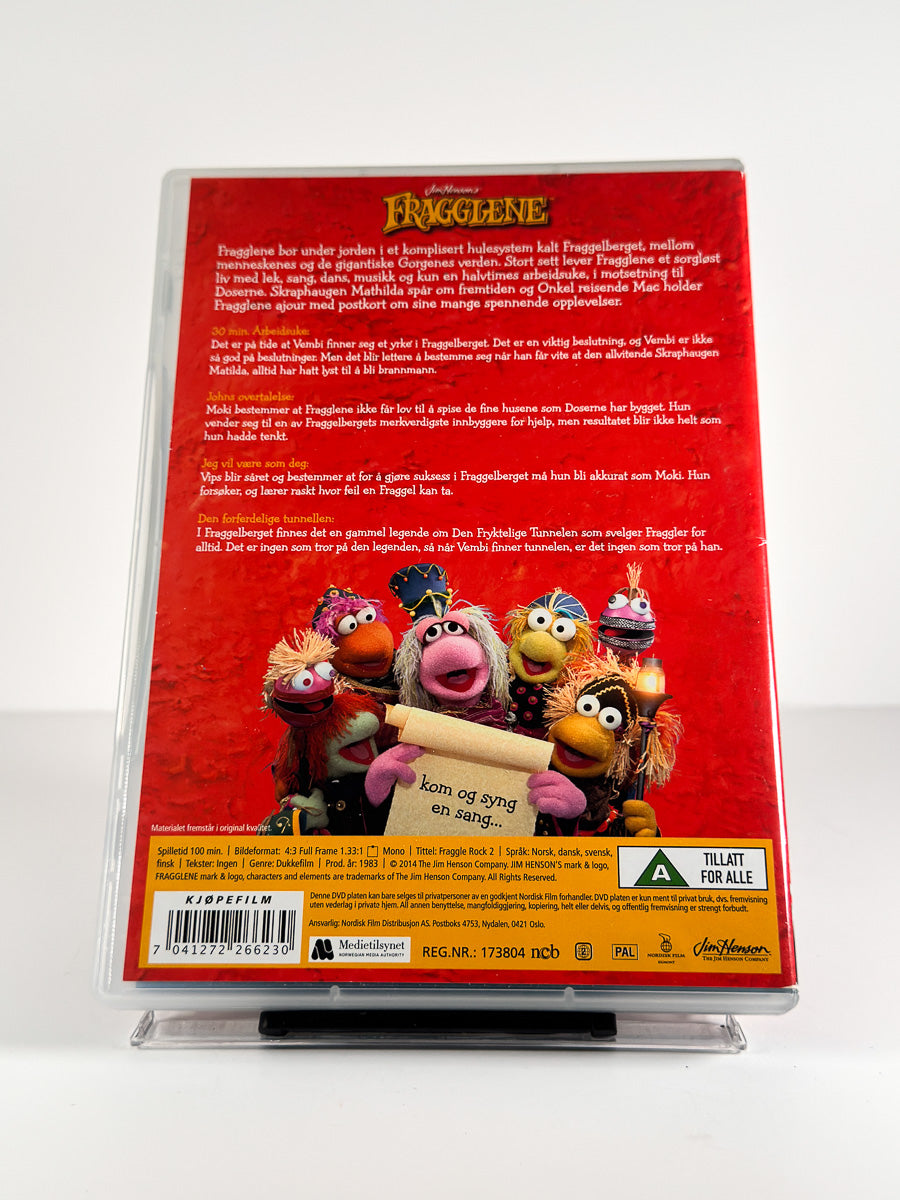 Bakside av cover til Fragglene – Den forferdelige tunnelen & tre andre historier på DVD