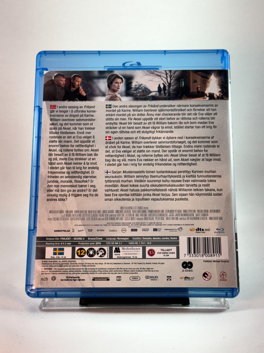 Bakside av cover til Frikjent – Sesong 2, brukt Blu-ray hos Brukbar Film