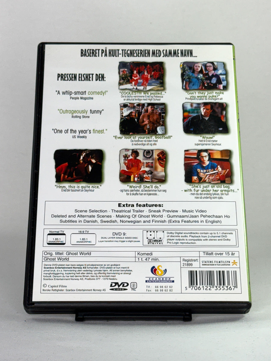 DVD-cover-bakside til filmen Ghost World – Brukt DVD fra nettbutikken Brukbar Film