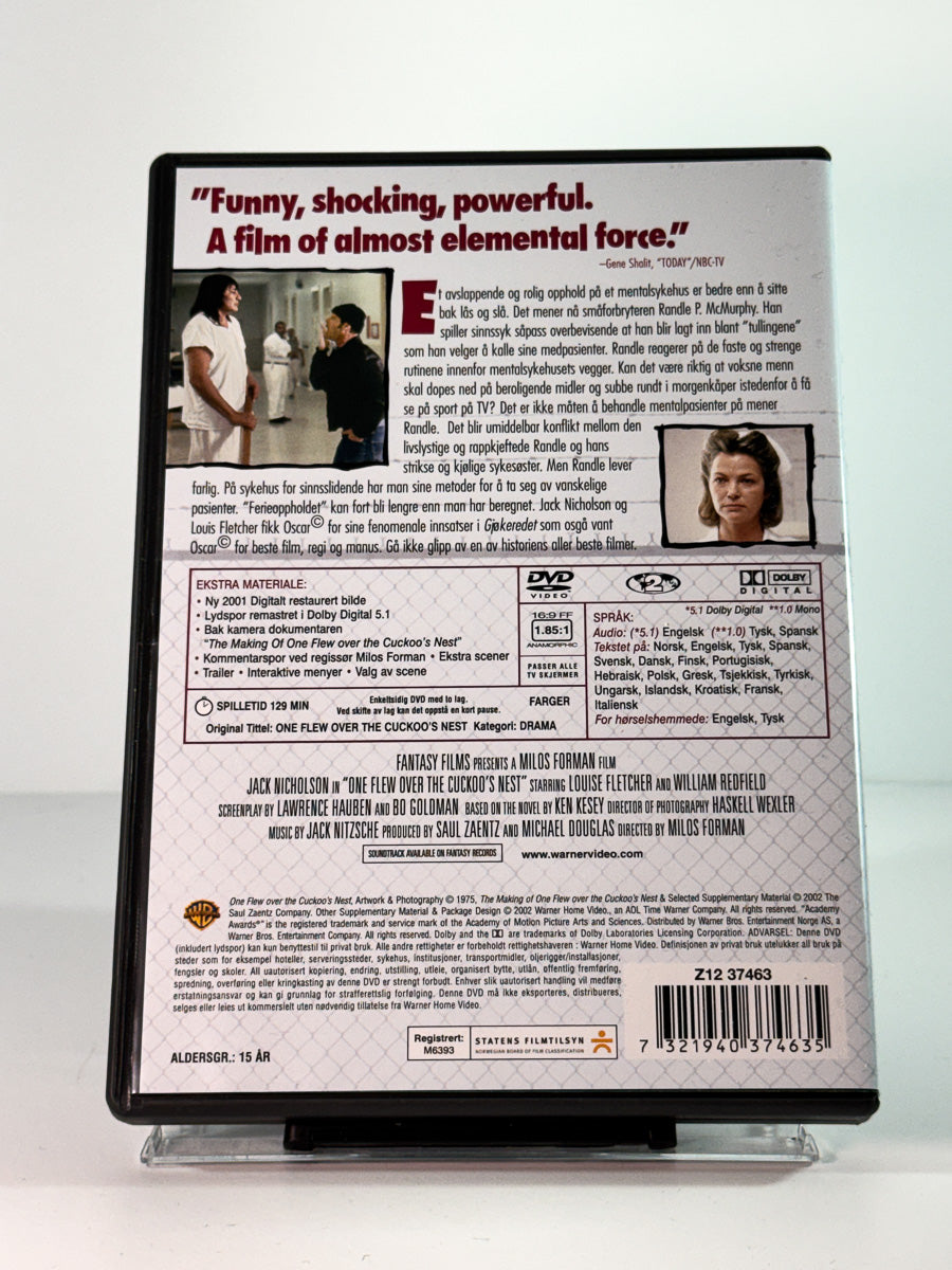Bakside av cover til gjokeredet, bruktfilm på DVD hos Brukbar Film