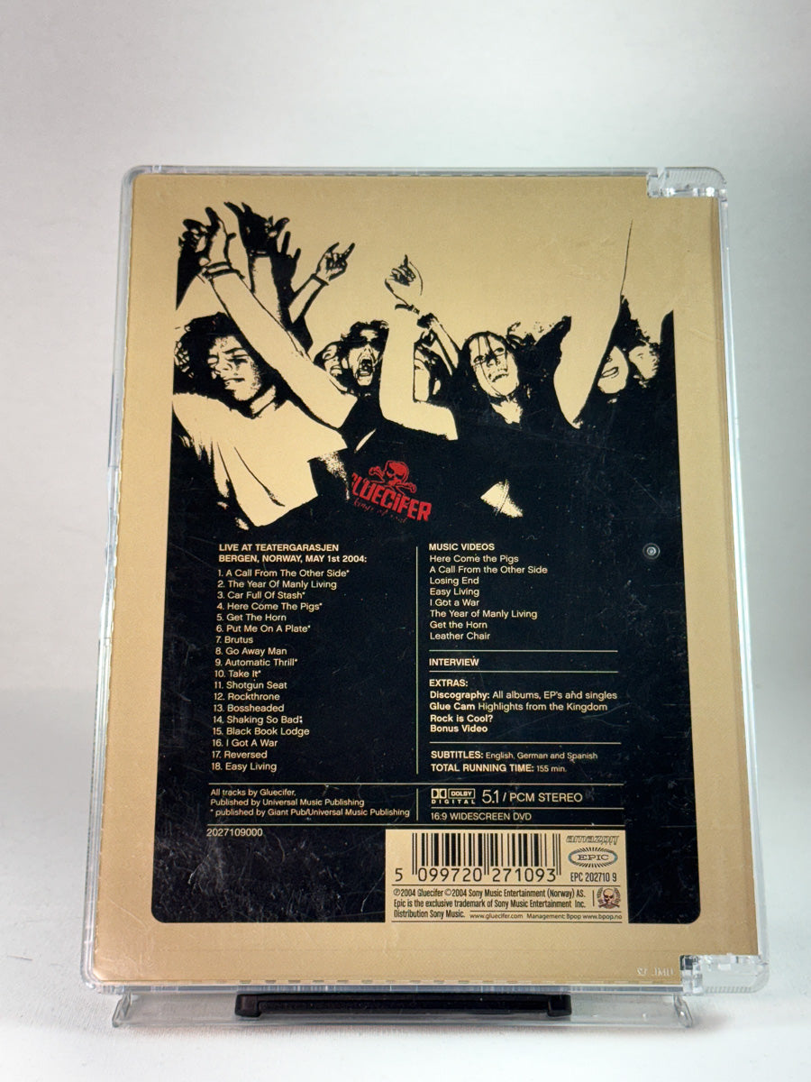 Bakside av DVD-cover til Gluecifer – Royally Stuffed, bruktfilm hos nettbutikken Brukbar Film