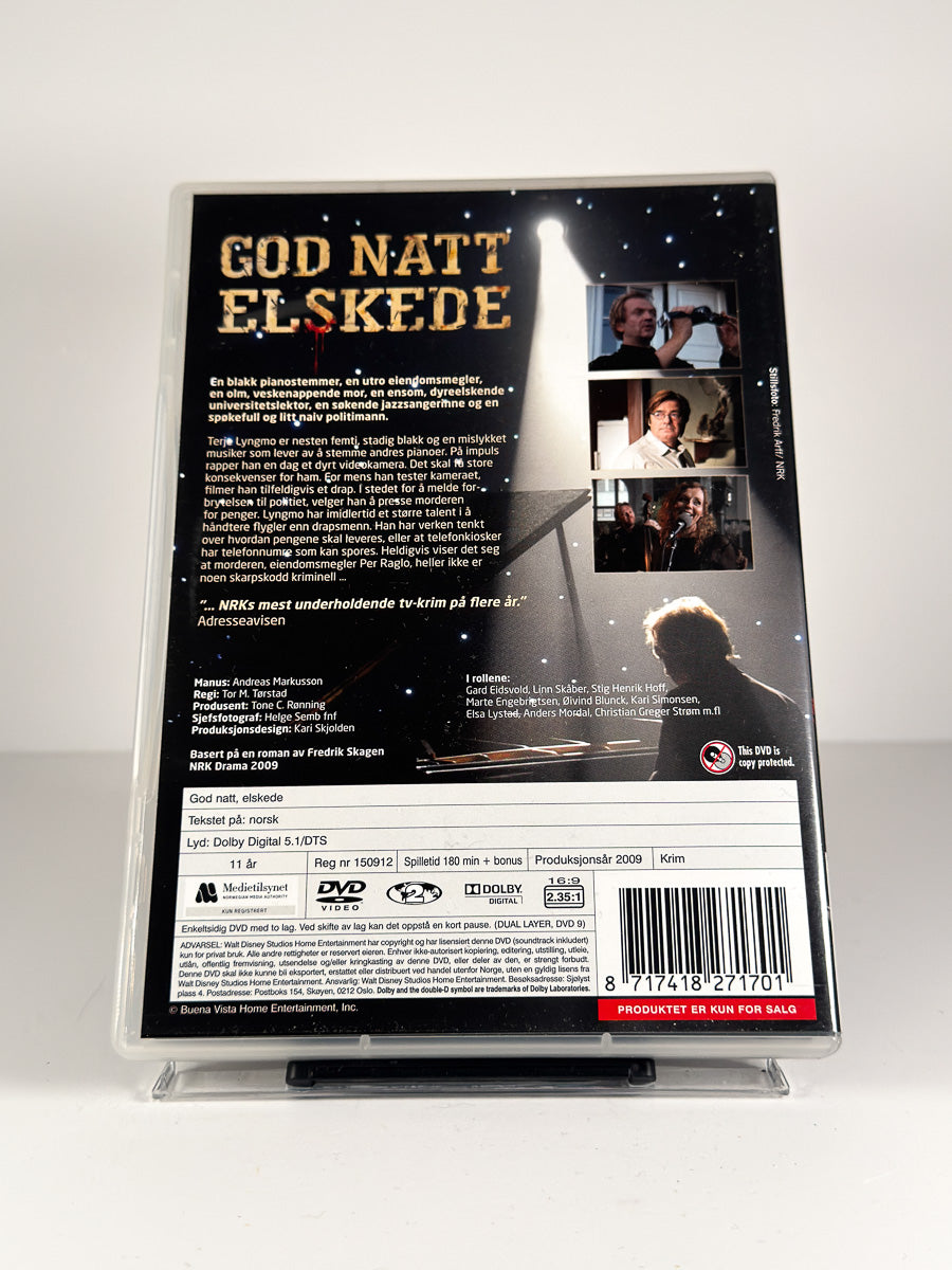 Bakside av cover til God natt elskede på DVD