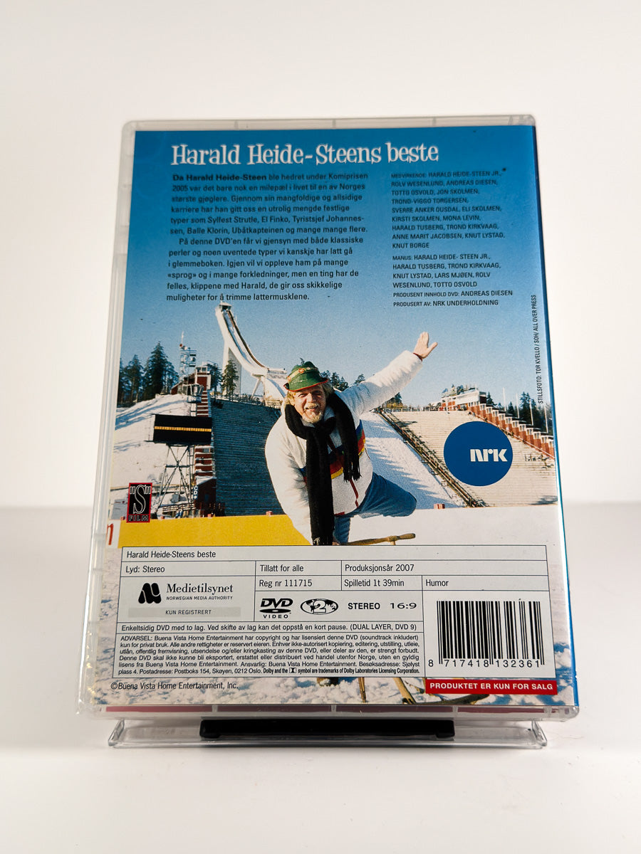 Bakside av cover til Harald Heide-Steens beste på DVD