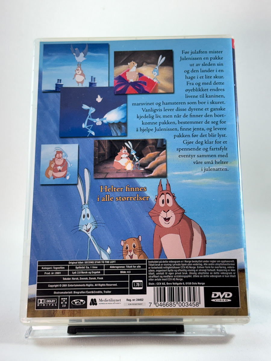 Bakside av DVD-cover til Helter i Julenatten, brukt originalfilm på DVD hos Brukbar Film