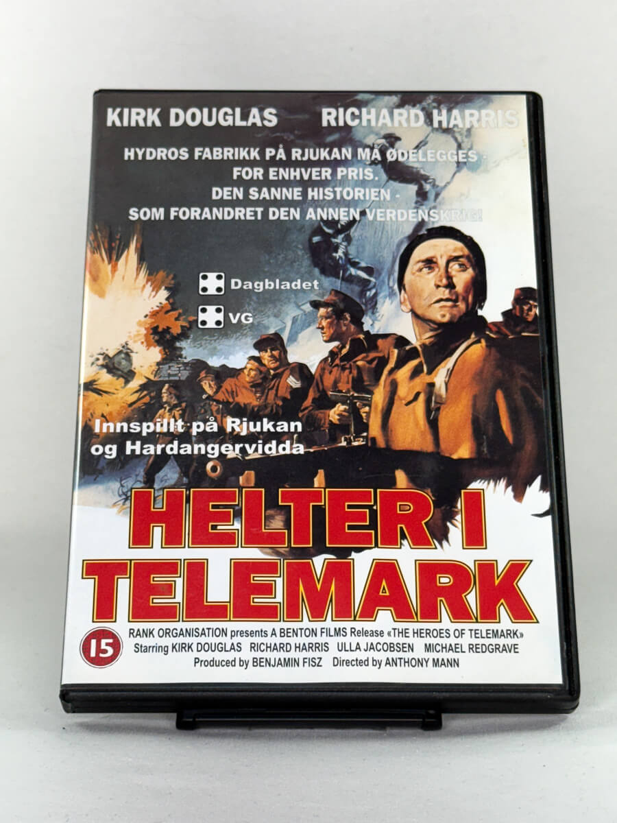 DVD-cover-forside til filmen Helter i Telemark – Brukt DVD fra nettbutikken Brukbar Film