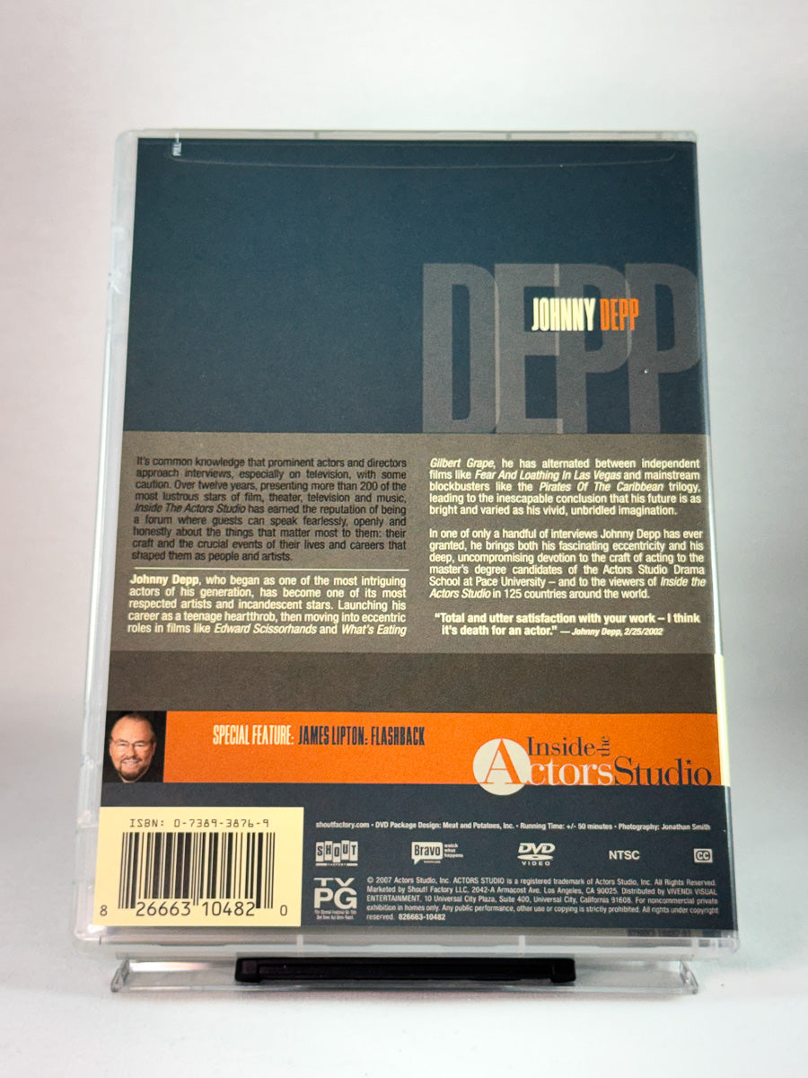 Bakside av cover til Inside the Actors Studio: Johnny Depp, brukt DVD hos Brukbar Film