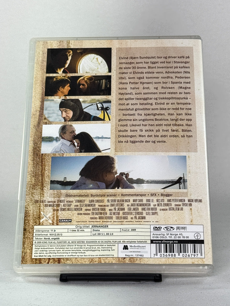 DVD-bakside til filmen Jernanger
Baksiden viser info, spesifikasjoner og eventuell ekstratekst – produktbilde fra nettbutikken Brukbar Film