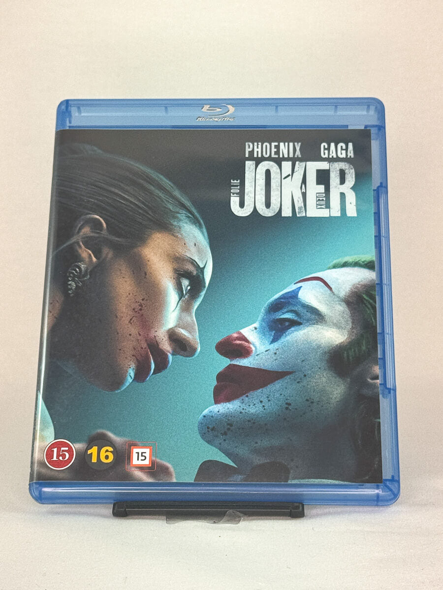 Brukt Blu-ray-film Joker: Folie à Deux – forside av originalt filmcover, kjøp brukte Blu-ray thrillere hos Brukbar Film