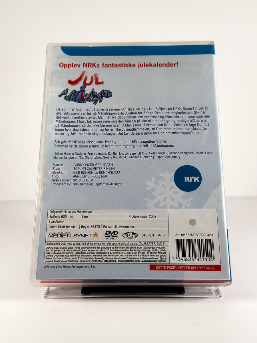 Bakside av cover til Jul på Månetoppen på DVD