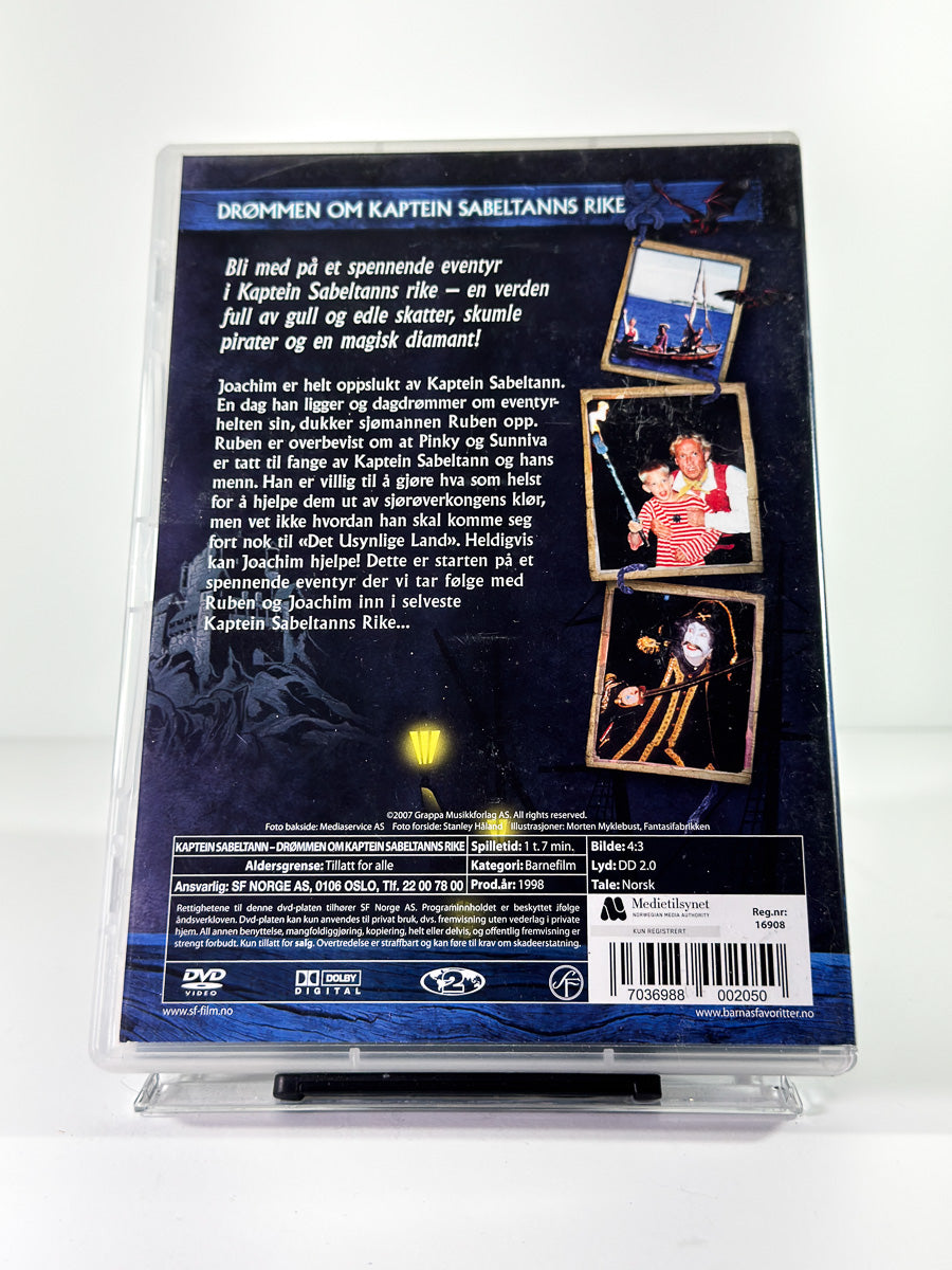 Bakside av cover til Kaptein Sabeltann – Drømmen om Kaptein Sabeltanns rike på DVD
