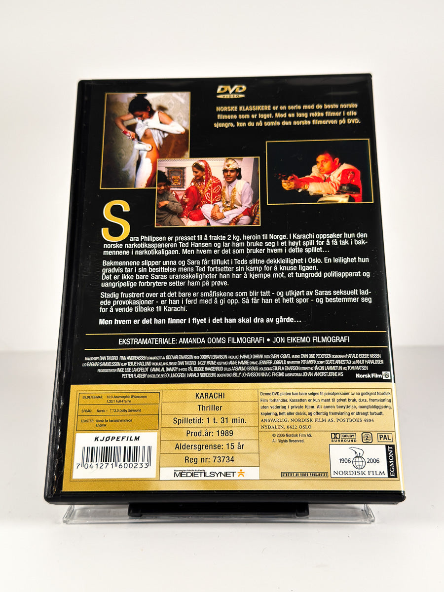 Bakside av cover til Karachi på DVD