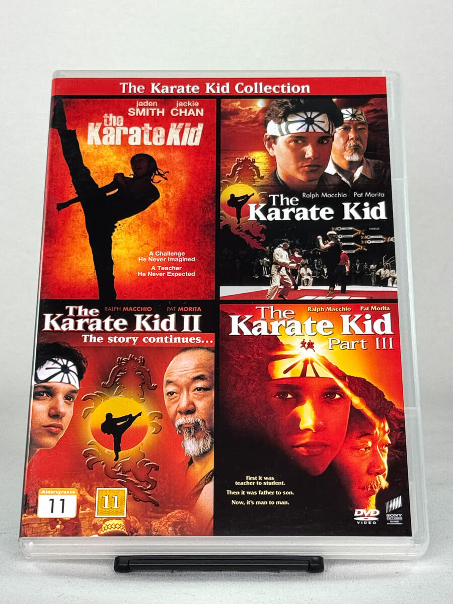 DVD-cover-forside til samleutgivelsen The Karate Kid – Brukt DVD fra nettbutikken Brukbar Film