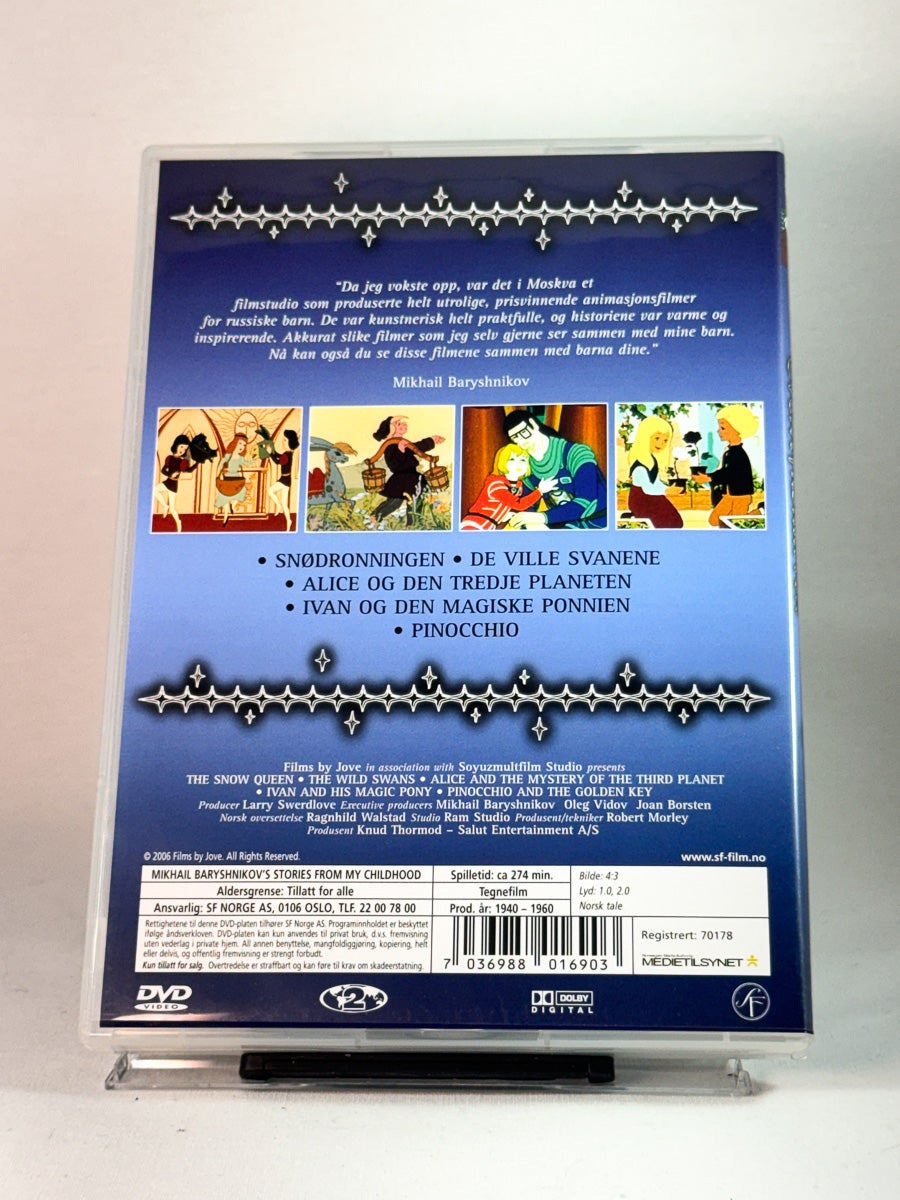 Bakside av cover til Klassiske eventyrskatter 1, brukt DVD hos Brukbar Film