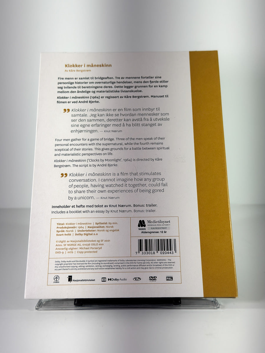 Bakside av cover til Klokker i Måneskinn på DVD