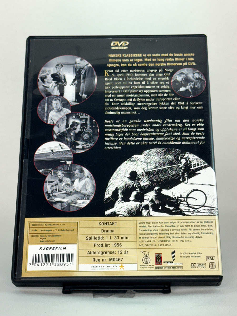 DVD-cover-bakside til filmen Kontakt – Brukt DVD fra nettbutikken Brukbar Film