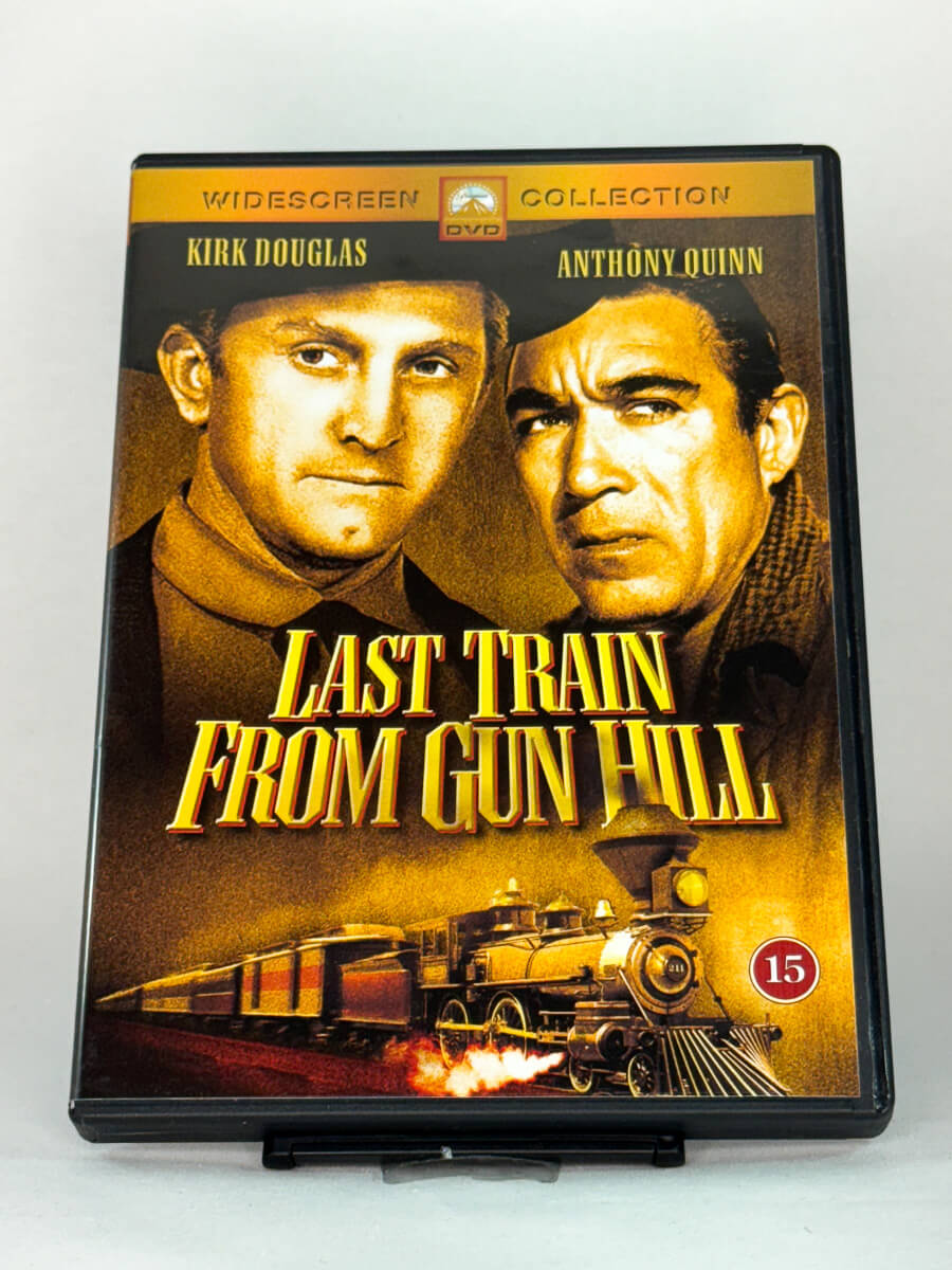 Brukt DVD-film Last Train from Gun Hill – forside av filmcover, kjøp brukte western- og actionfilmer hos Brukbar Film.