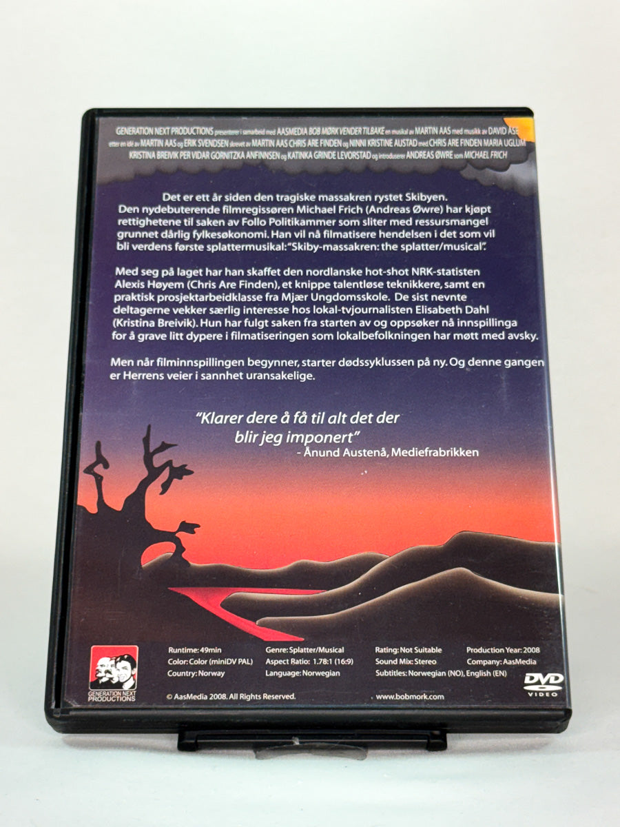 Bakside av DVD-cover til Legenden om Bob Mørk II: Bob Mørk vender tilbake – brukt DVD-film, baksidebilde av cover hos Brukbar Film