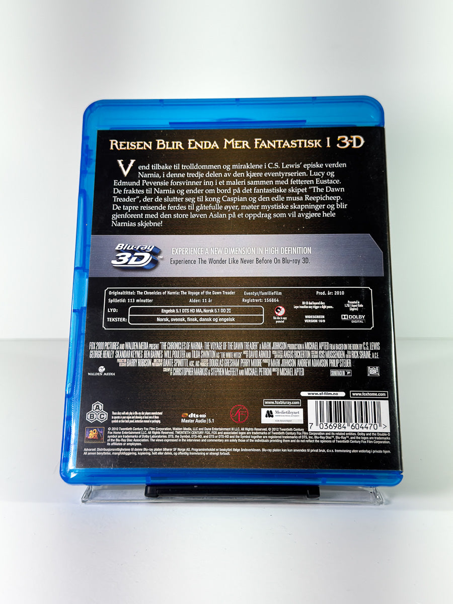 Bakside av cover til Legenden om Narnia – Reisen til det Ytterste Hav på Blu-ray