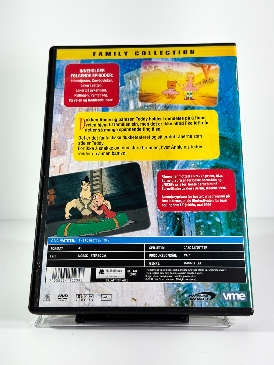 Bakside av cover til Leker søker barn på DVD