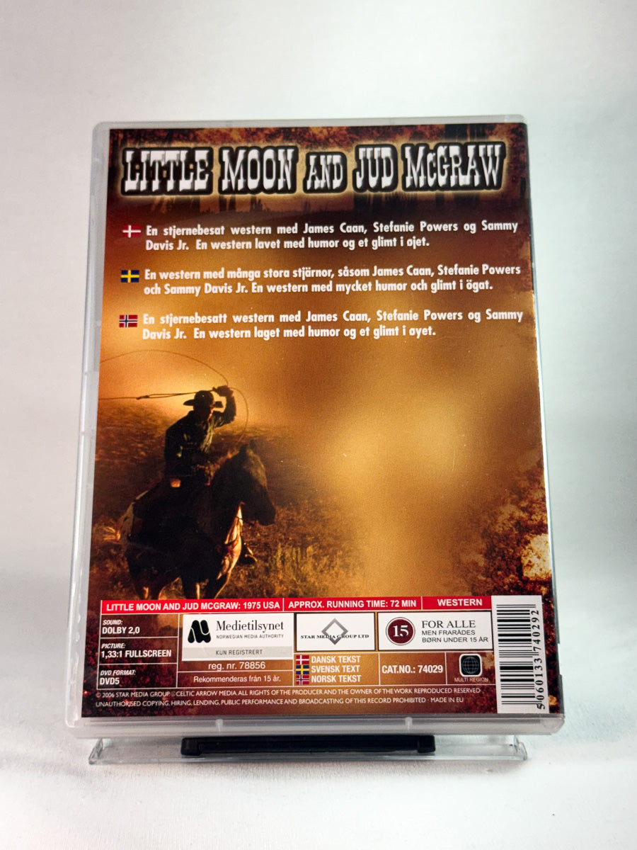 Bakside av cover til Little Moon and Jud McGraw, brukt DVD hos Brukbar Film