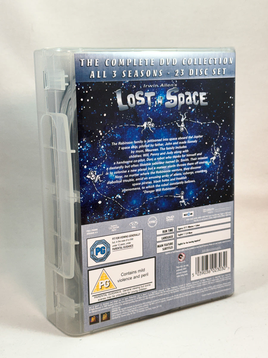 Bakside av cover til Lost in Space – The Complete DVD Collection, brukt original DVD hos Brukbar Film