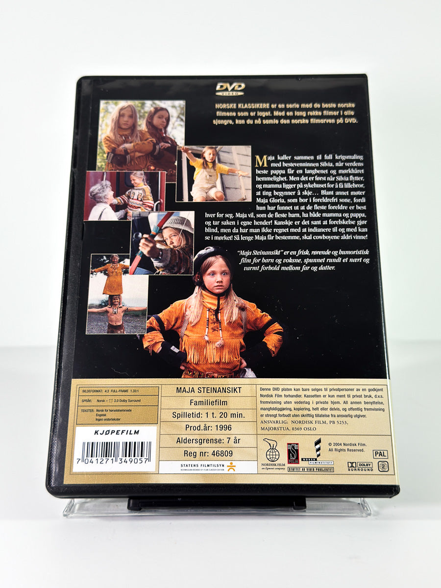 Bakside av cover til Maja Steinansikt på DVD